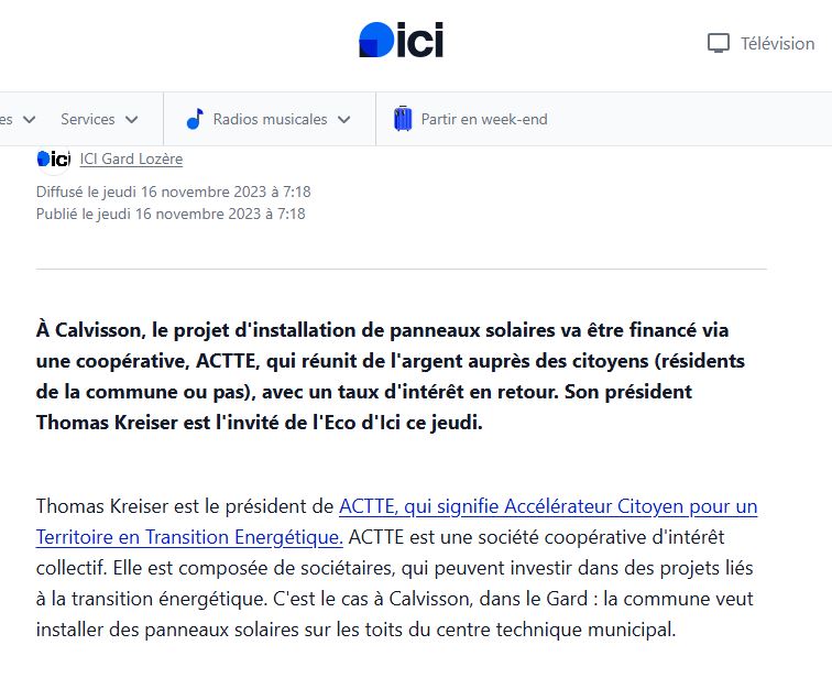 Eco ICI 16 novembre 2023
