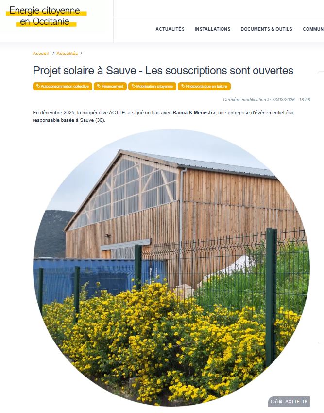 Energie Citoyenne mars 2026